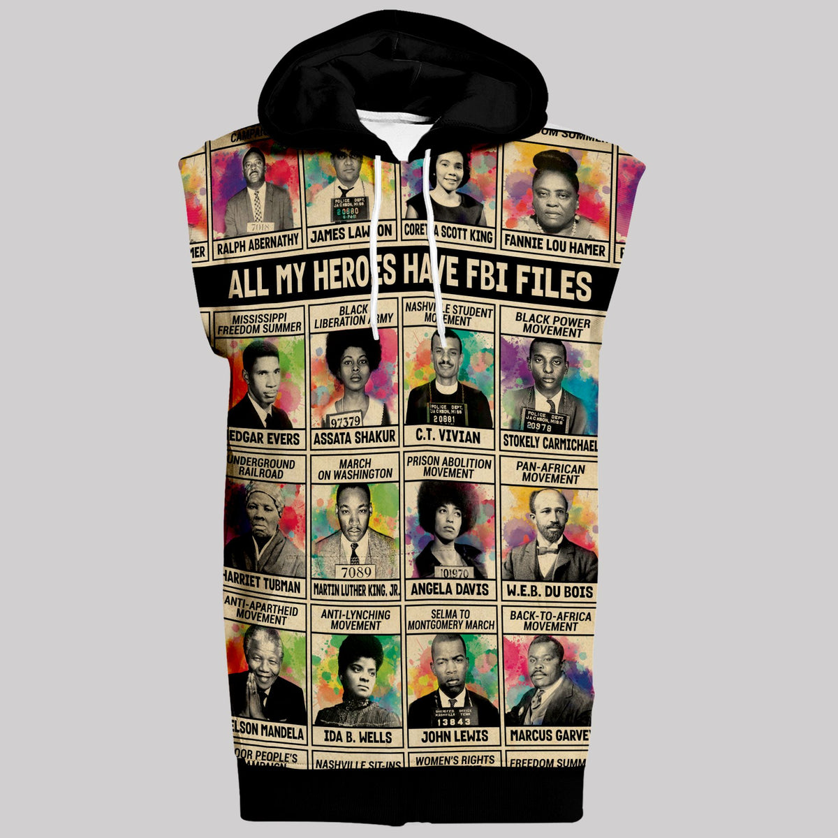 All My Heroes Have FBI Files Sleeveless Hoodie Sleeveless Hoodie Zootop Bear 