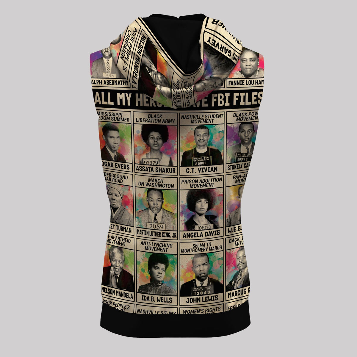 All My Heroes Have FBI Files Sleeveless Hoodie Sleeveless Hoodie Zootop Bear 