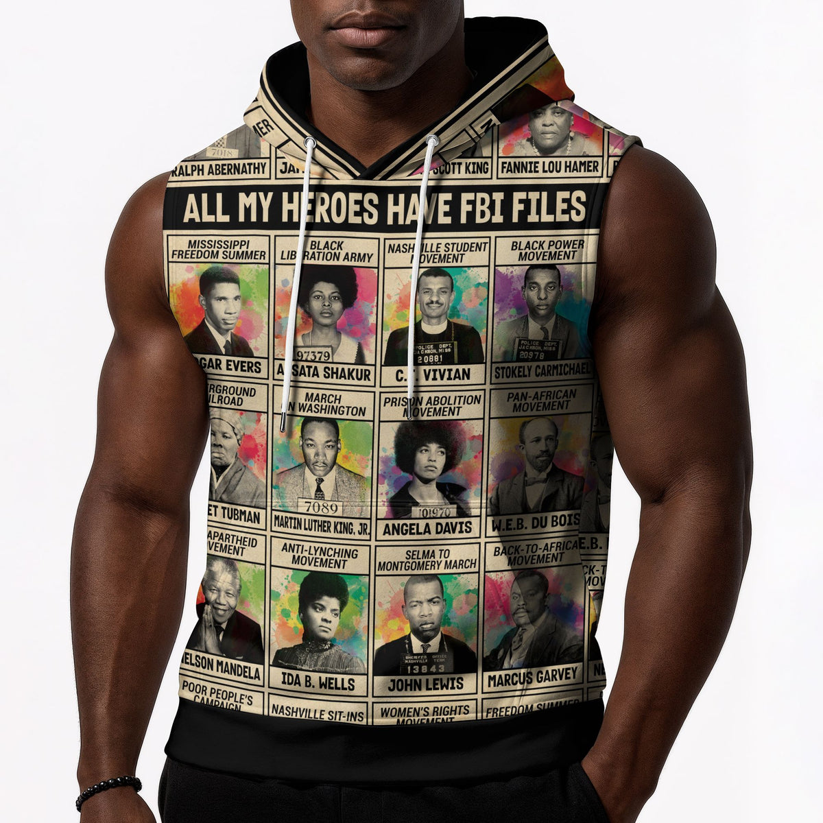 All My Heroes Have FBI Files Sleeveless Hoodie Sleeveless Hoodie Zootop Bear 