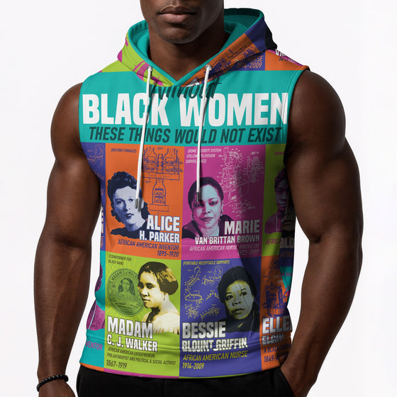 African Women Inventors Sleeveless Hoodie Sleeveless Hoodie Zootop Bear 