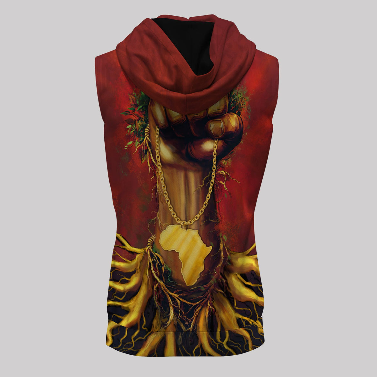 Roots Of The Fist Sleeveless Hoodie Sleeveless Hoodie Zootop Bear 