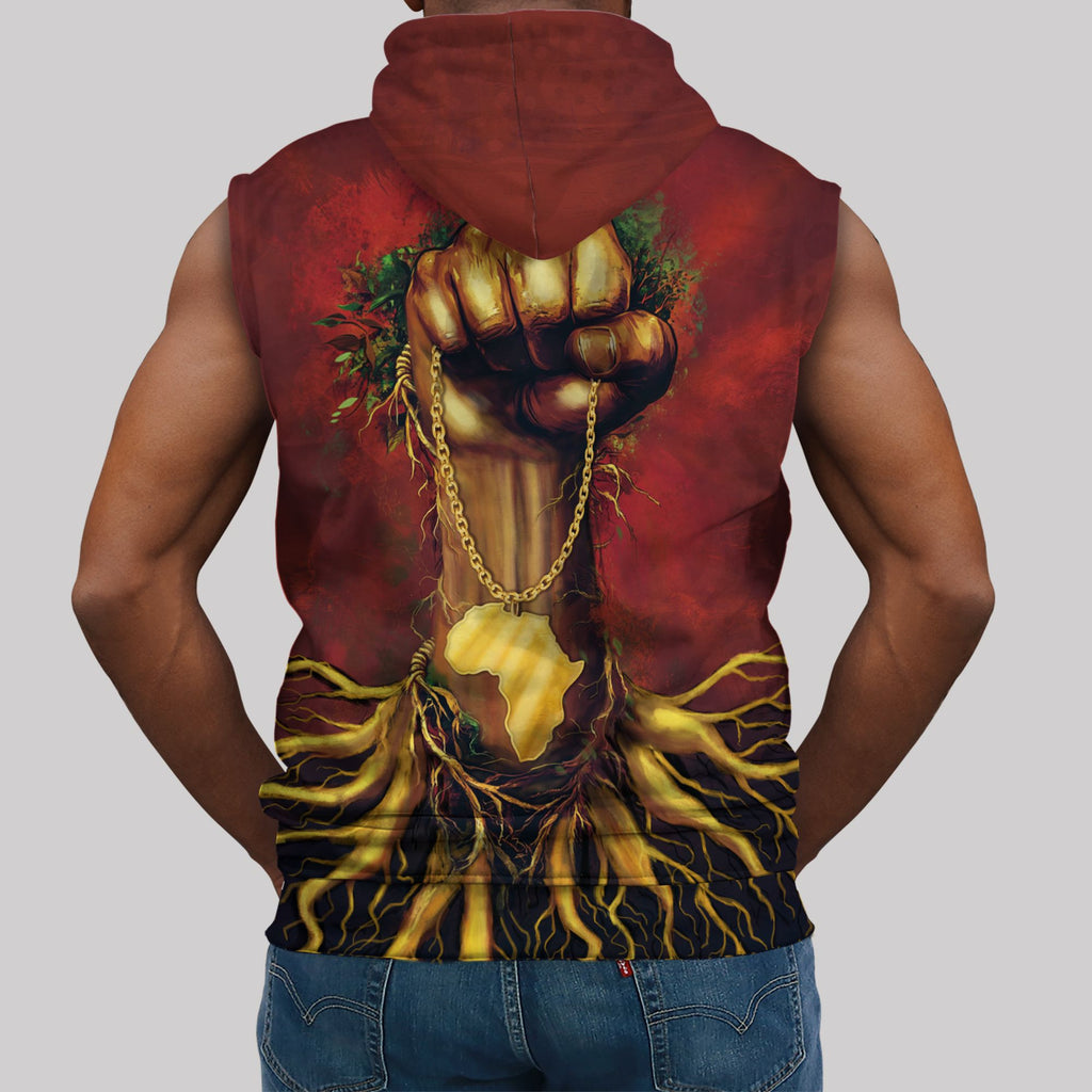 Roots Of The Fist Sleeveless Hoodie Sleeveless Hoodie Zootop Bear 