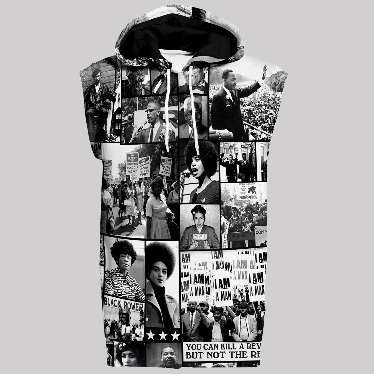 Black Power Images Sleeveless Hoodie Sleeveless Hoodie Zootop Bear 