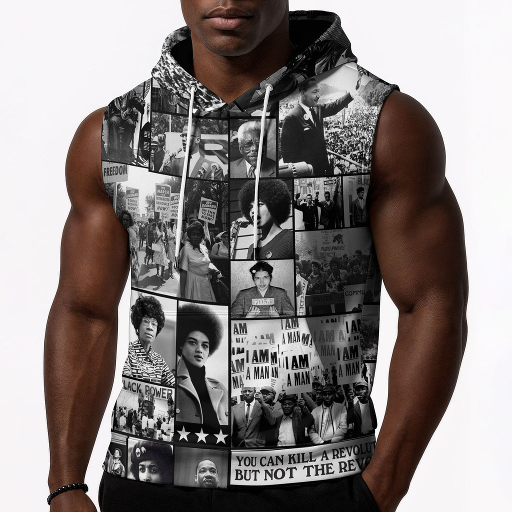 Black Power Images Sleeveless Hoodie Sleeveless Hoodie Zootop Bear 