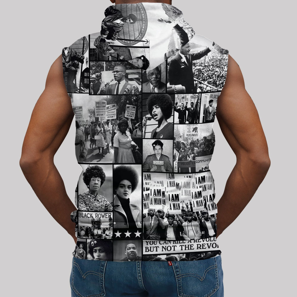 Black Power Images Sleeveless Hoodie Sleeveless Hoodie Zootop Bear 