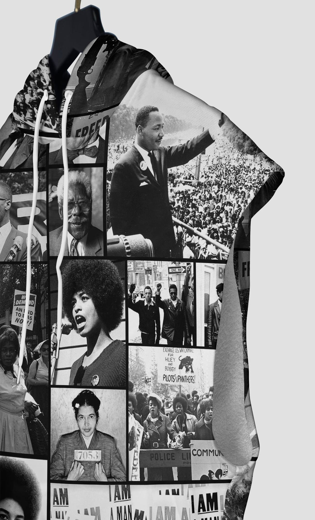Black Power Images Sleeveless Hoodie Sleeveless Hoodie Zootop Bear 