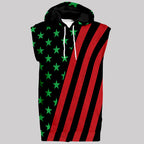 African American Flag Sleeveless Hoodie Sleeveless Hoodie Zootop Bear 