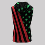 African American Flag Sleeveless Hoodie Sleeveless Hoodie Zootop Bear 