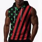 African American Flag Sleeveless Hoodie Sleeveless Hoodie Zootop Bear 