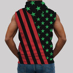 African American Flag Sleeveless Hoodie Sleeveless Hoodie Zootop Bear 