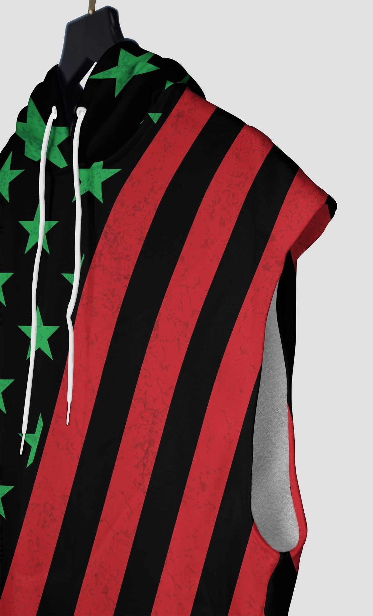 African American Flag Sleeveless Hoodie Sleeveless Hoodie Zootop Bear 