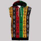 African Symbols in Pan African Colors Sleeveless Hoodie Sleeveless Hoodie Zootop Bear 