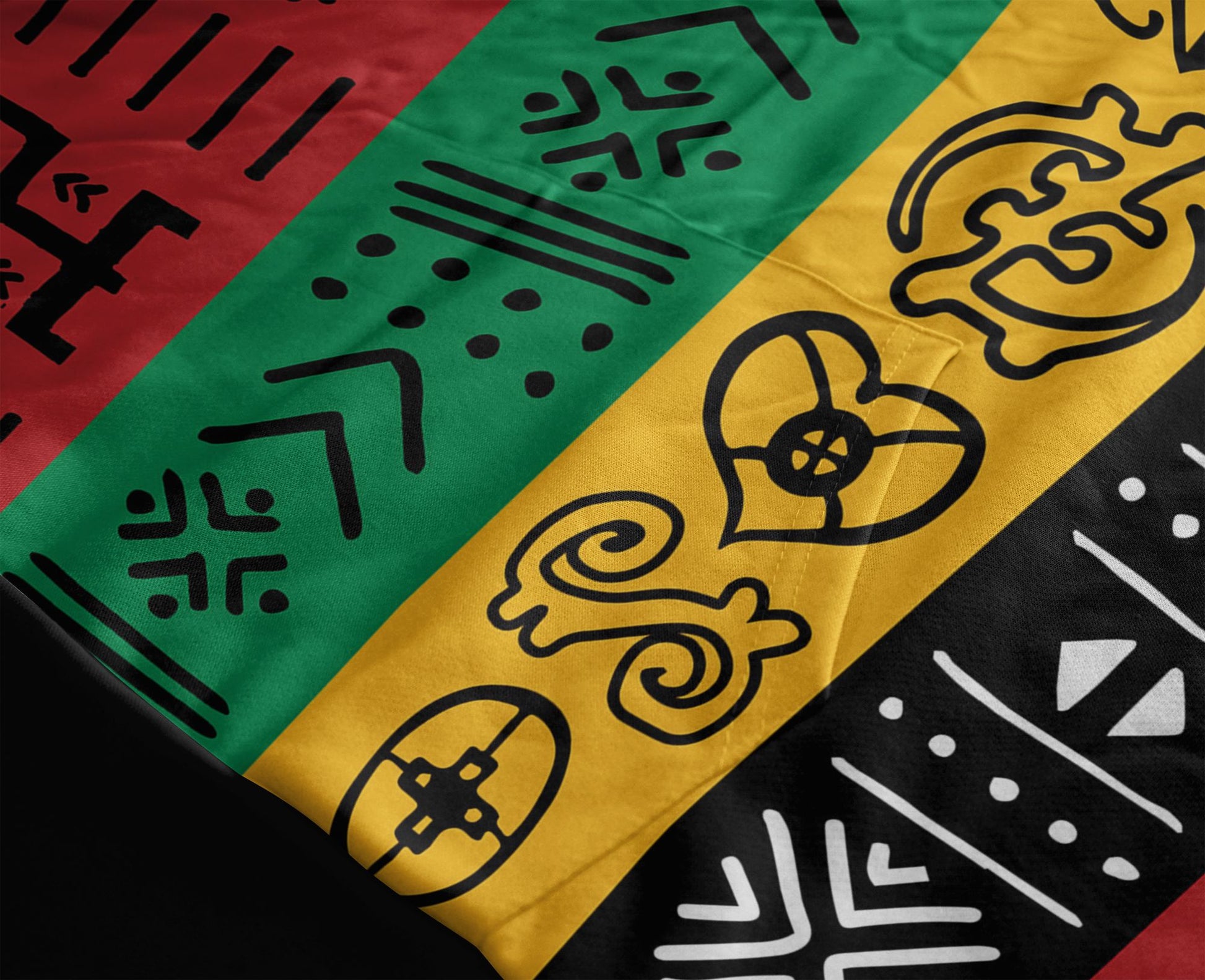 African Symbols in Pan African Colors Sleeveless Hoodie Sleeveless Hoodie Zootop Bear 