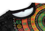 Adinkra Symbols Print Sleeve Sweatshirt Sweatshirt Tianci 