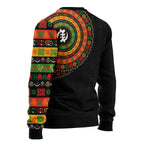 Adinkra Symbols Print Sleeve Sweatshirt Sweatshirt Tianci 