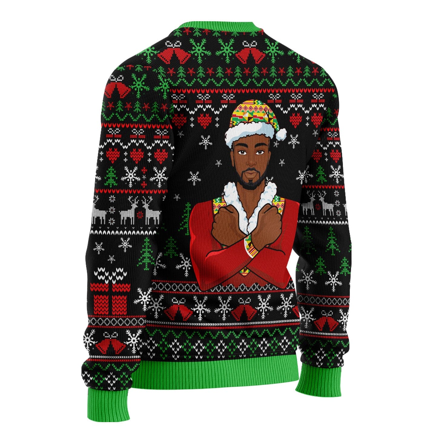 Mr. and Mrs. Santa With African Traditional Costume Ugly Sweatshirt Sweatshirt Tianci 