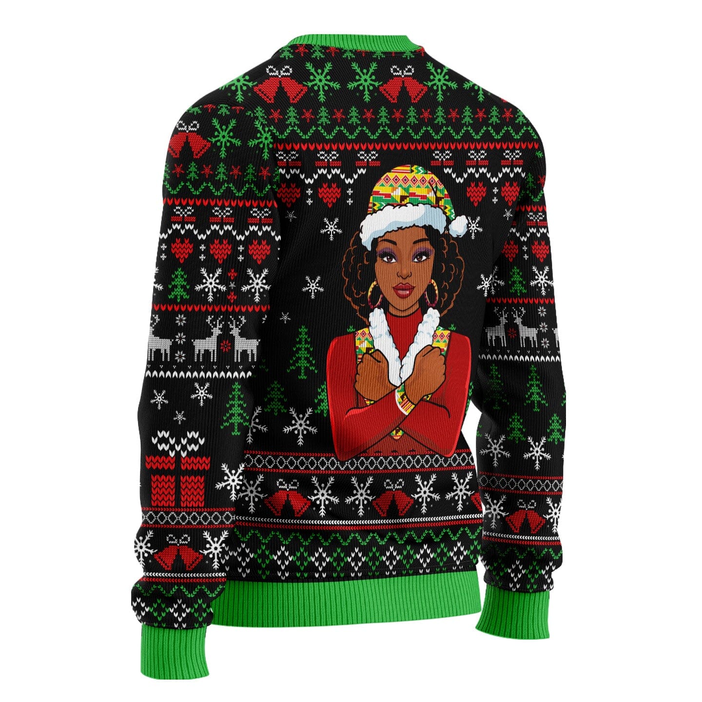 Mr. and Mrs. Santa With African Traditional Costume Ugly Sweatshirt Sweatshirt Tianci 