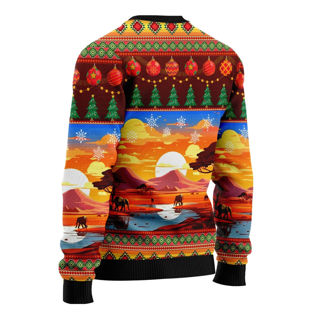 African Heritage and Celebrated Christmas Ugly Sweatshirt Sweatshirt Tianci 