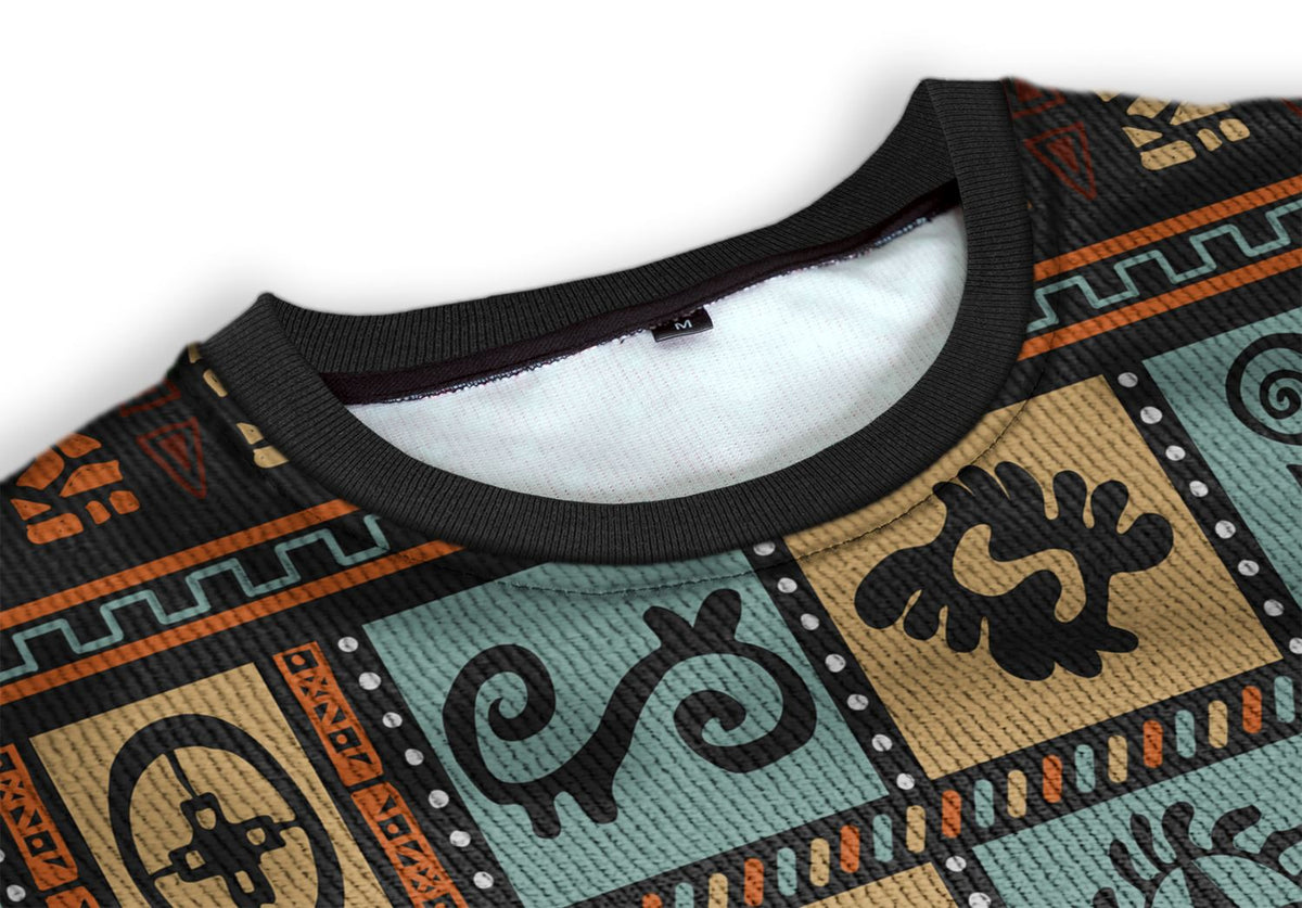 Vintage Adinkra Symbols Sweatshirt Sweatshirt Tianci 