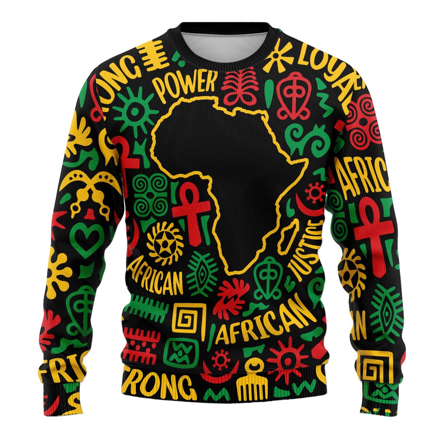 African Map Symbol Sweatshirt Sweatshirt Tianci 