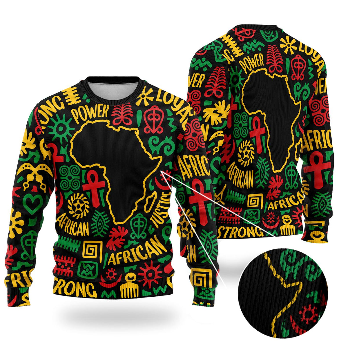 African Map Symbol Sweatshirt Sweatshirt Tianci 
