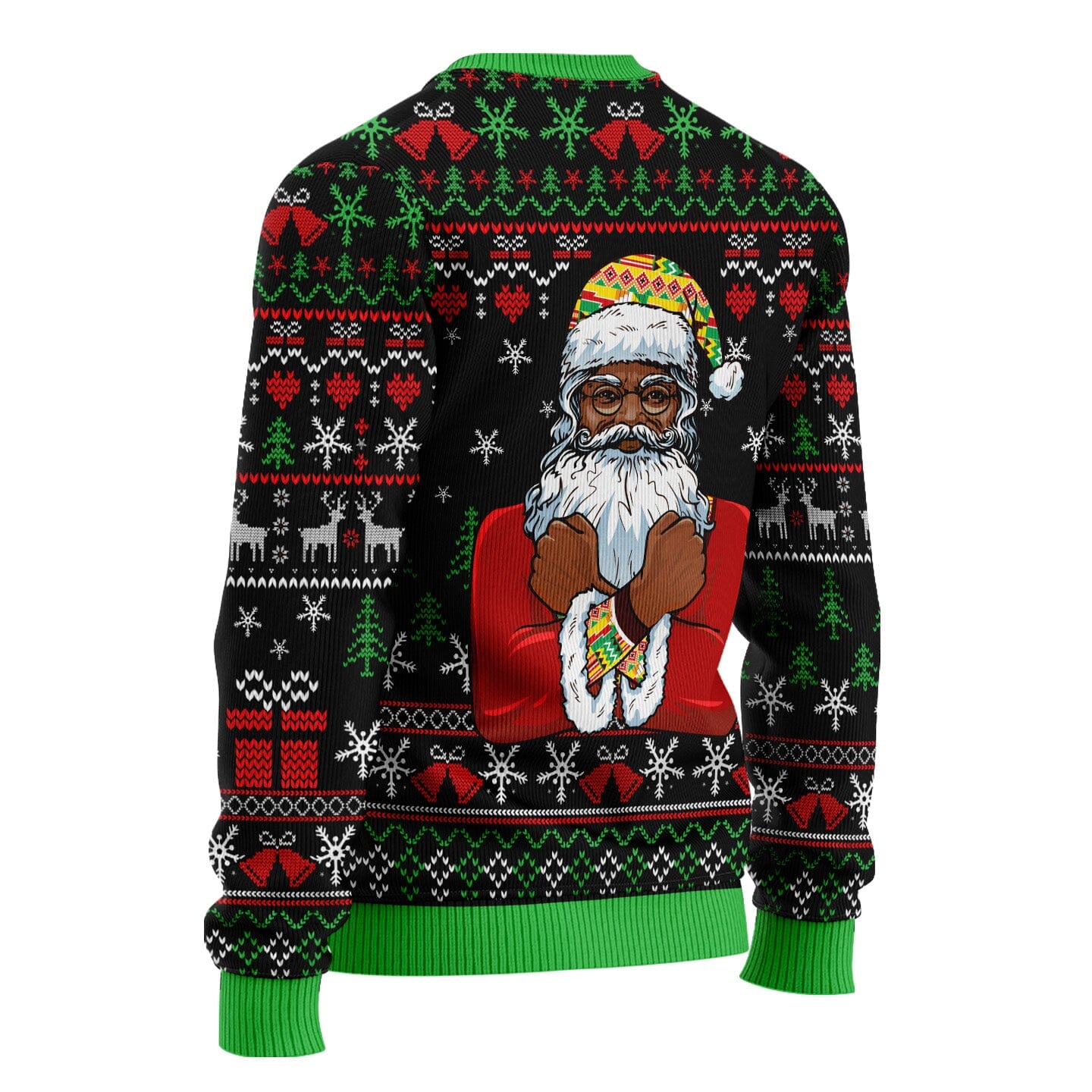 Mr. and Mrs. Santa With African Traditional Costume Ugly Sweatshirt Sweatshirt Tianci 