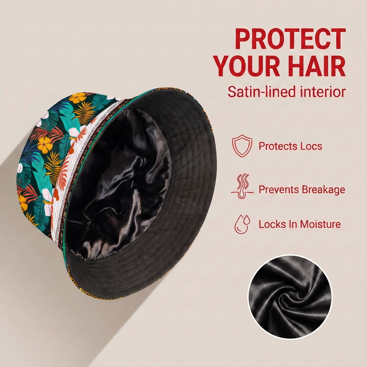 Summer Vibes in Africa Bucket Hat Bucket Hat Tianci Premium Satin Lined Average 