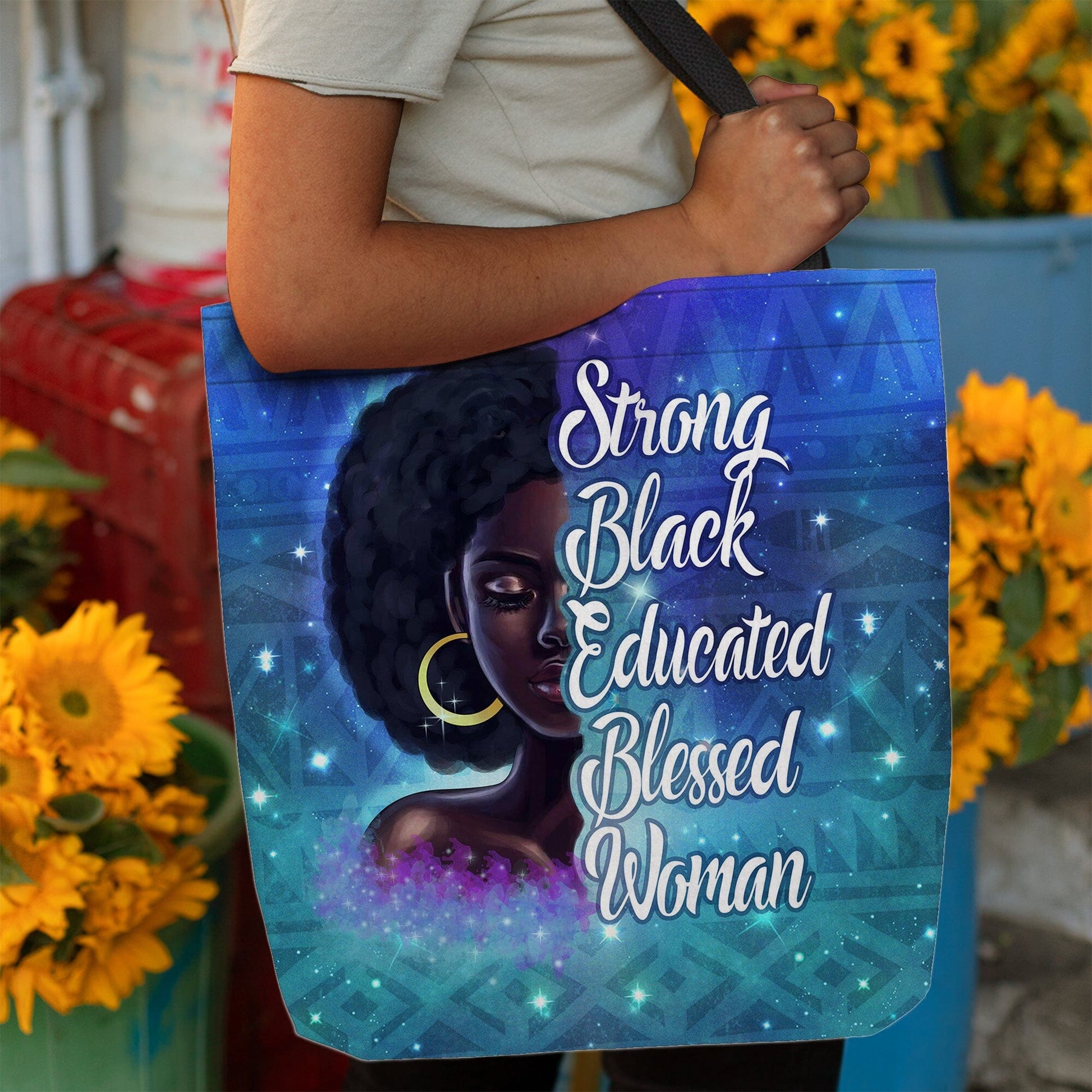 Strong Black Educated Blessed Woman Tote Bag Tote Bag Tianci 