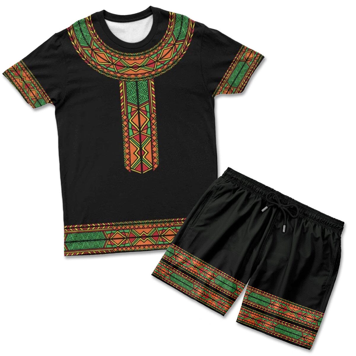 Dashiki 5 T-shirt And Shorts Set Tee Shorts Set Tianci 