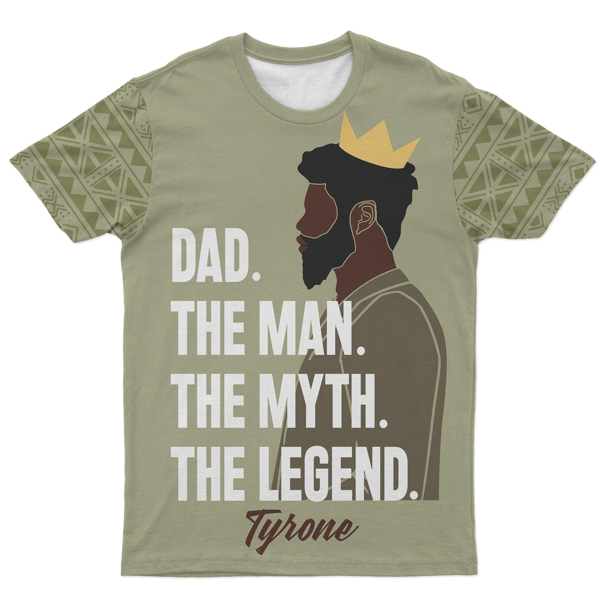 Personalized Black Dad T-shirt AOP Tee Tianci 