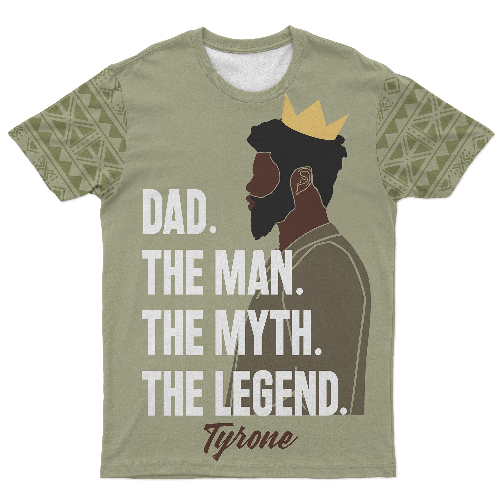 Personalized Black Dad T-shirt AOP Tee Tianci 