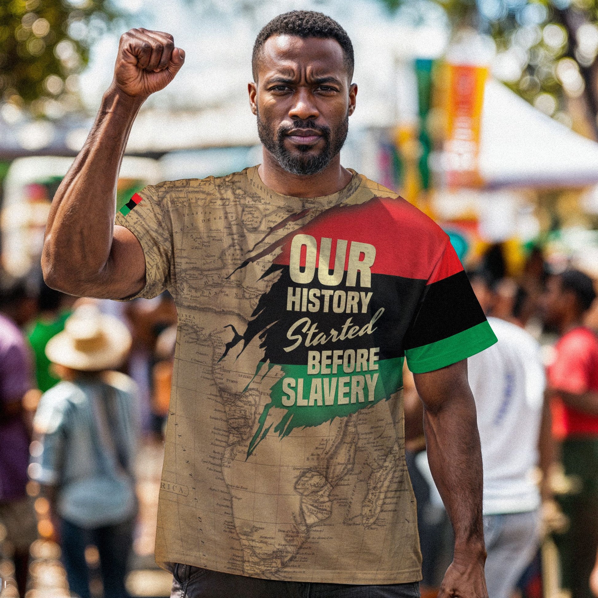 Power African T-shirt AOP Tee Tianci 