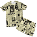 Black Power Newspaper T-shirt And Shorts Set Tee Shorts Set Tianci 