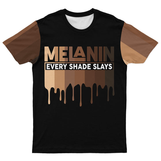 Every Shade Slays Melanin T-Shirt AOP Tee Tianci 