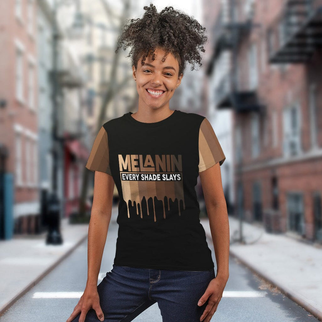 Every Shade Slays Melanin T-Shirt AOP Tee Tianci 