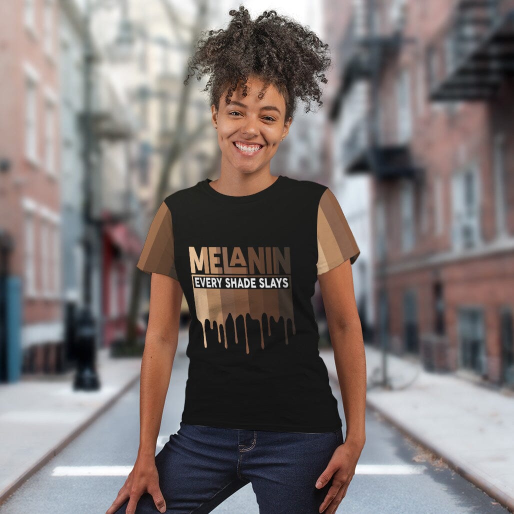 Every Shade Slays Melanin T-Shirt AOP Tee Tianci 