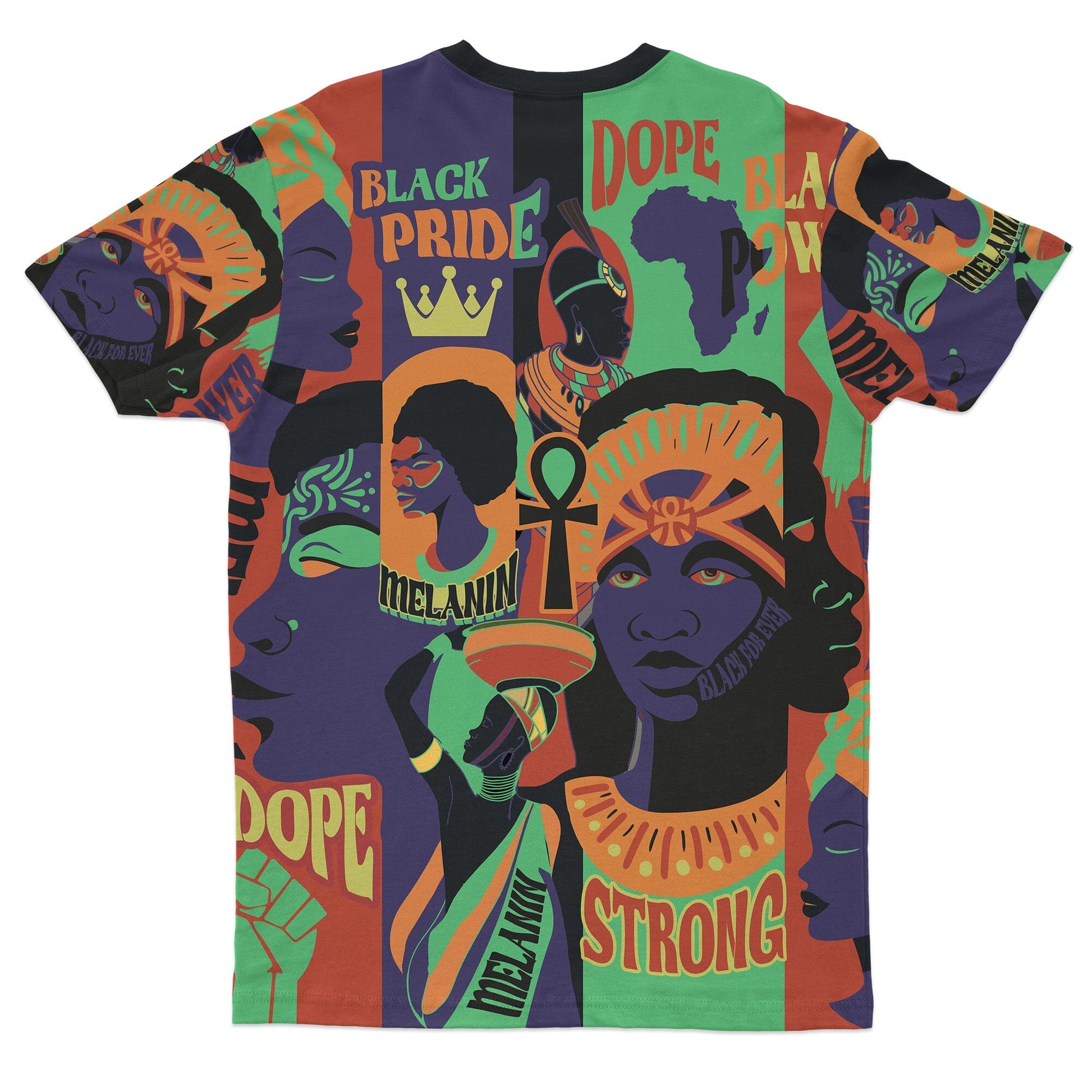 Black Pride Pop Art T-Shirt AOP Tee Tianci 