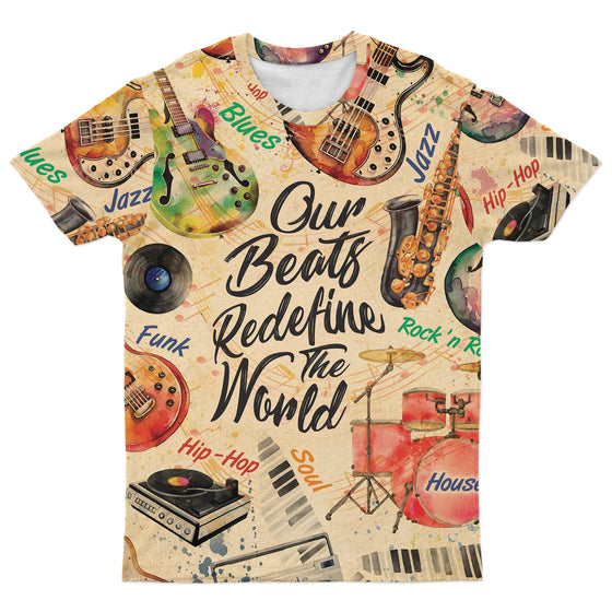 Our Beats Redefine The World T-Shirt AOP Tee Tianci