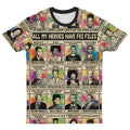 All My Heroes Have FBI Files T-shirt AOP Tee Tianci 