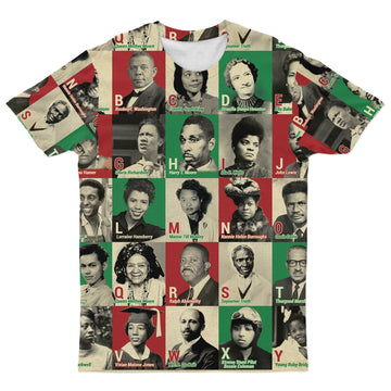 A To Z Of Black Heroes T-shirt AOP Tee Tianci 