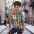 Multi Color Adinkra Symbols T-shirt AOP Tee Tianci 