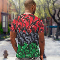 Africa-Shaped In Pan-African Colors T-shirt AOP Tee Tianci 