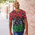 Africa-Shaped In Pan-African Colors T-shirt AOP Tee Tianci 