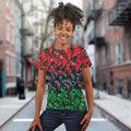 Africa-Shaped In Pan-African Colors T-shirt AOP Tee Tianci 