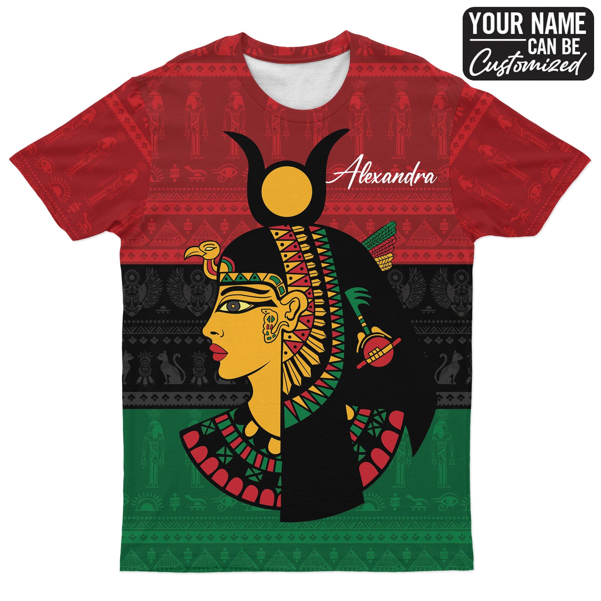 Queen In Pan-African Colors T-shirt AOP Tee Tianci 
