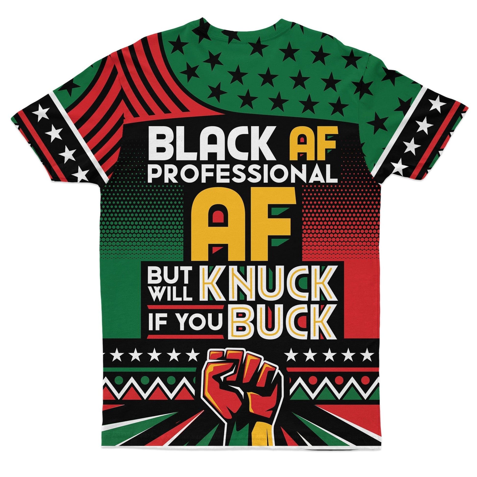 Black AF Professional AF But Will Knuck If You Buck T-shirt and Shorts Set Tee Shorts Set Tianci 