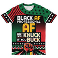 Black AF Professional AF But Will Knuck If You Buck T-shirt and Shorts Set Tee Shorts Set Tianci 