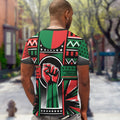 Power Fist And Patterns In Pan African Colors T-shirt AOP Tee Tianci 