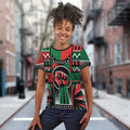 Power Fist And Patterns In Pan African Colors T-shirt AOP Tee Tianci 