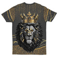Black and Gold Lion T-shirt AOP Tee Tianci 